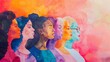 vibrant watercolor illustration celebrating international womens day and female empowerment