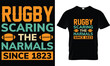 Rugby t-shirt design vector.