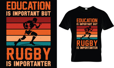 Wall Mural - Rugby t-shirt design vector.