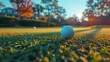 Golfer Nailing a Successful Putt on the Green Generative AI
