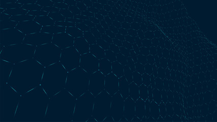 Poster - Futuristic hexagon background. Abstract technology background. Technology concept. Abstract 3d vector illustration.
