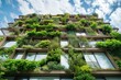 An innovative vertical garden on a facade