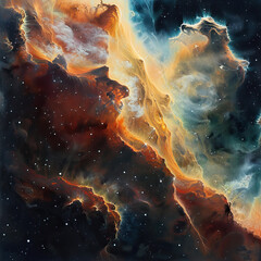 Wall Mural - Fantastic image of space and starry sky

