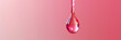 Glistening Water Drop on a Pink Background: A Study in Clarity and Light