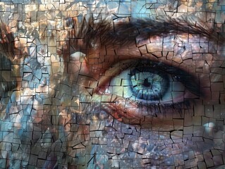 Poster - A Mosaic of Dreams Taking Shape, Each WindowUnique Vision