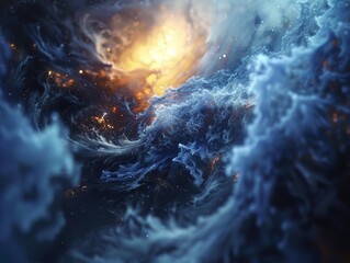Poster - Cosmic Symphony: A Mesmerizing Interplay of Light and Shadow in Ultra HD