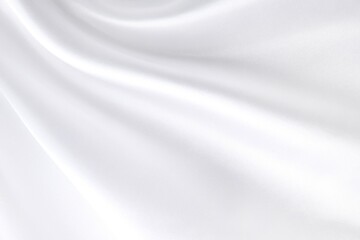 Poster - close up of white wavy blurry fabric texture background