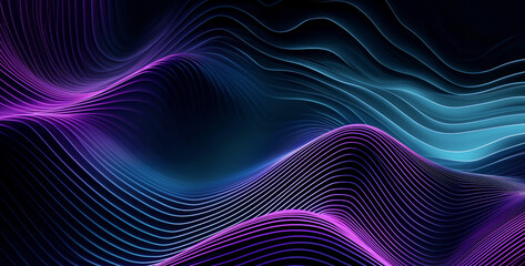 Wall Mural - Curve abstract futuristic dynamic gradient background. Neon wave modern banner Illustration for presentations and websites.