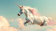 An adorable isolated flying unicorn horn  AI generated illustration