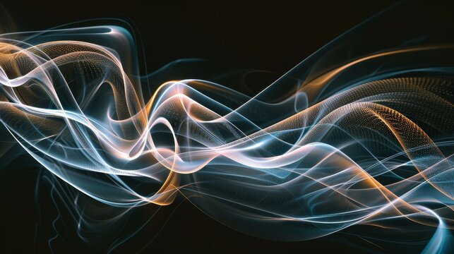 Energetic lines and shapes in motion  AI generated illustration
