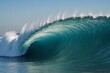 Beautiful cresting wave in the ocean