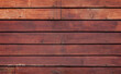 Front view of an old, weathered and aged wooden wall painted in red. Abstract full frame textured background, copy space.