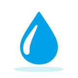 Fototapeta Sypialnia - Water drop icon. Clean water concept. Drinkable water icon isolated on white