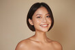 beautiful asian woman with short hair and shoulder length neckline bob hairstyle