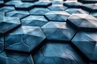 A visual play of light and shadow on a cracked geometric blue tile surface rendered in high detail