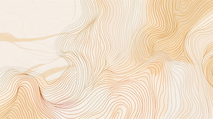 Abstract beige line art