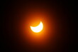View of a Partial Solar Eclipse, After Third Contact, Sun Seen with Solar Filter, April 8, 2024, Dublin, Ohio