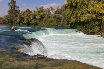 Wall Mural - Manavgat Waterfall in Turkey. It is very popular tourist attraction.