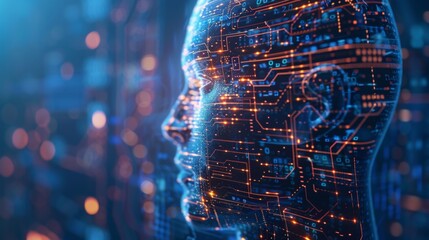 Poster - Digital Human Profile With Circuit Design