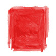 Czerwona plama w kształcie koła  -  izolowany plik graficzny w formie karteczki, nalepki.