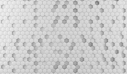 Poster - Abstract White hexagon array background 3d rendering	
