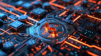 Poster - Advanced Circuitry and Chipset Close-Up