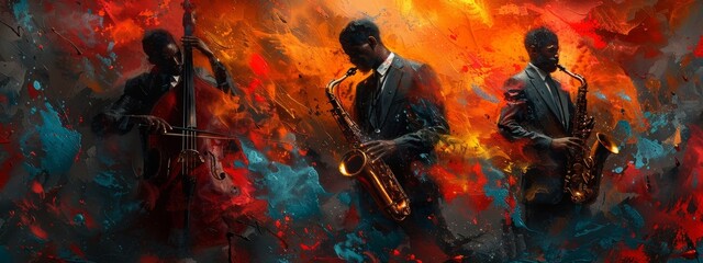 Jazz music background poster band instrument concert piano art abstract. Background jazz saxophone music flyer illustration design party festival singer orchestra player musician fest banner guitar.