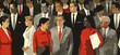 © SKIMP Art - A crowd of business people in suits and dresses for a social media post, minimalism Generative AI