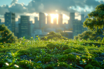 Poster - a green energy startup revolutionizing the renewable energy sector with sustainable solutions. conce