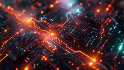 Aufkleber - Detailed Close Up of a Computer Circuit Board