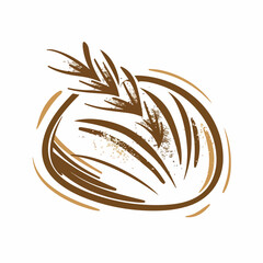 Brown bread in cartoon, doodle style. Image for t-shirt, web, mobile apps and ui. Isolated 2d vector illustration in logo, icon, sketch style, Eps 10. AI Generative