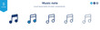 Music note icon or eighth notes flat icon symbol for website and app