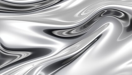 abstract silver background of metal with wave