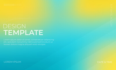 Wall Mural - Modern Vector Gradient Grainy Texture in Yellow Cyan and Turquoise Tints