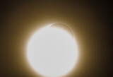 Fototapeta Perspektywa 3d - End of a Total Solar Eclipse, Seen From Dublin, Ohio, April 8, 2024