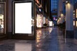 blank digital signage screen mockup in public space customizable advertisement display 3d illustration
