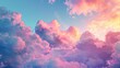 Softly cascading pastel clouds frame the bold vibrant colors of a breathtaking sunset making for a captivating background to complement . .