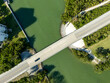 Bridge over a water way along a Gulf Coast beach