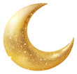 PNG Gold moon icon astronomy nature shape