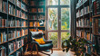 © Taylor - Cozy Home Library with Armchair by the Window