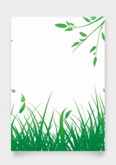 Wall Mural - Elegant Green Grass Poster Template - Professional Vector Illustration for Stylish Designs