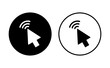 Click icon set. pointer arrow icon. cursor icon vector