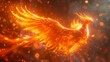 closeup bird flying air bright lights fire elemental source engine city flares mystic square fiery human torch aquiline features
