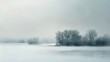 Soft, ethereal abstract fog over a muted landscape, symbolizing the quiet and isolation of winter.