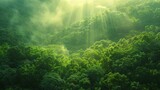 Fototapeta Mapy - Verdant voyage vein, sunlit sustainability, Earth's green whisper