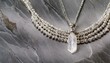 silver, quartz crystal necklace