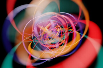 Poster - 3d rendering of realistic composition primitives. Abstract theme for trendy designs.