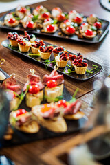 Poster - appetizers on the catering table