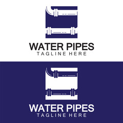 Sticker - Water Pipes logo icon design template - Vector