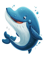 Wall Mural - Playful Cartoon Dolphin